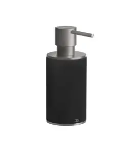 Gessi 316 Dozownik z czarną ceramiką wolnostojący steel brushed 54738.239