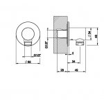 Gessi 316 Przyłącze wody steel brushed 54269.239