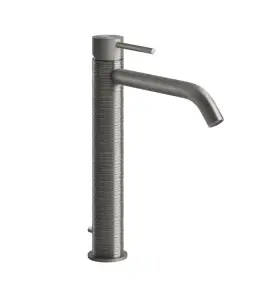 Gessi 316 Trame Bateria umywalkowa jednootworowa z korkiem steel brushed 54303.239