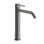 Gessi 316 Trame Bateria umywalkowa jednootworowa z korkiem steel brushed 54303.239