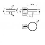 Gessi 316 Uchwyt na białą mydelniczkę steel brushed 54701.239