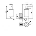 Gessi 316 Uchwyt ścienny na dozownik mydła steel brushed 54714.239