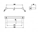 Gessi 316 Wieszak na ręcznik 30 cm steel brushed 54797.239