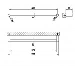 Gessi 316 Wieszak na ręcznik 60 cm steel brushed 54803.239