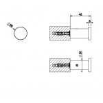 Gessi 316 Wieszak na ręcznik steel brushed 54821.239