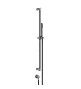 Gessi 316 Drążek prysznicowy ścienny ze słuchawką, wężem, wylotem wody steel brushed 54045.239