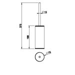         Gessi 316 Zestaw Uchwyt na papier + Szczotka WC + Wieszaki Black metal brushed PVD