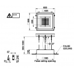 Gessi Afilo Rozeta wykończeniowa do systemu prysznicowego podtynkowy 500x500 mm Biały 57016.279 / 57016279