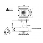 Gessi Afilo Rozeta wykończeniowa do systemu prysznicowego 300x300 mm Biały 57002.279 / 57002279