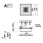 Gessi Afilo System prysznicowy natynkowy 500x500 mm Biały 57511.279 / 57511279