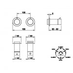 Gessi Anello Bateria prysznicowa termostatyczna ścienna z przełącznikiem 3-drożnym część zewnętrzna chrom 63335.031