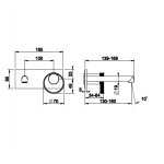 Gessi Anello Bateria umywalkowa ścienna z krótką wylewką bez korka część zewnętrzna chrom 63388.031