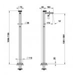 Gessi Anello Bateria umywalkowa wolnostojąca Chrom 63393.031
