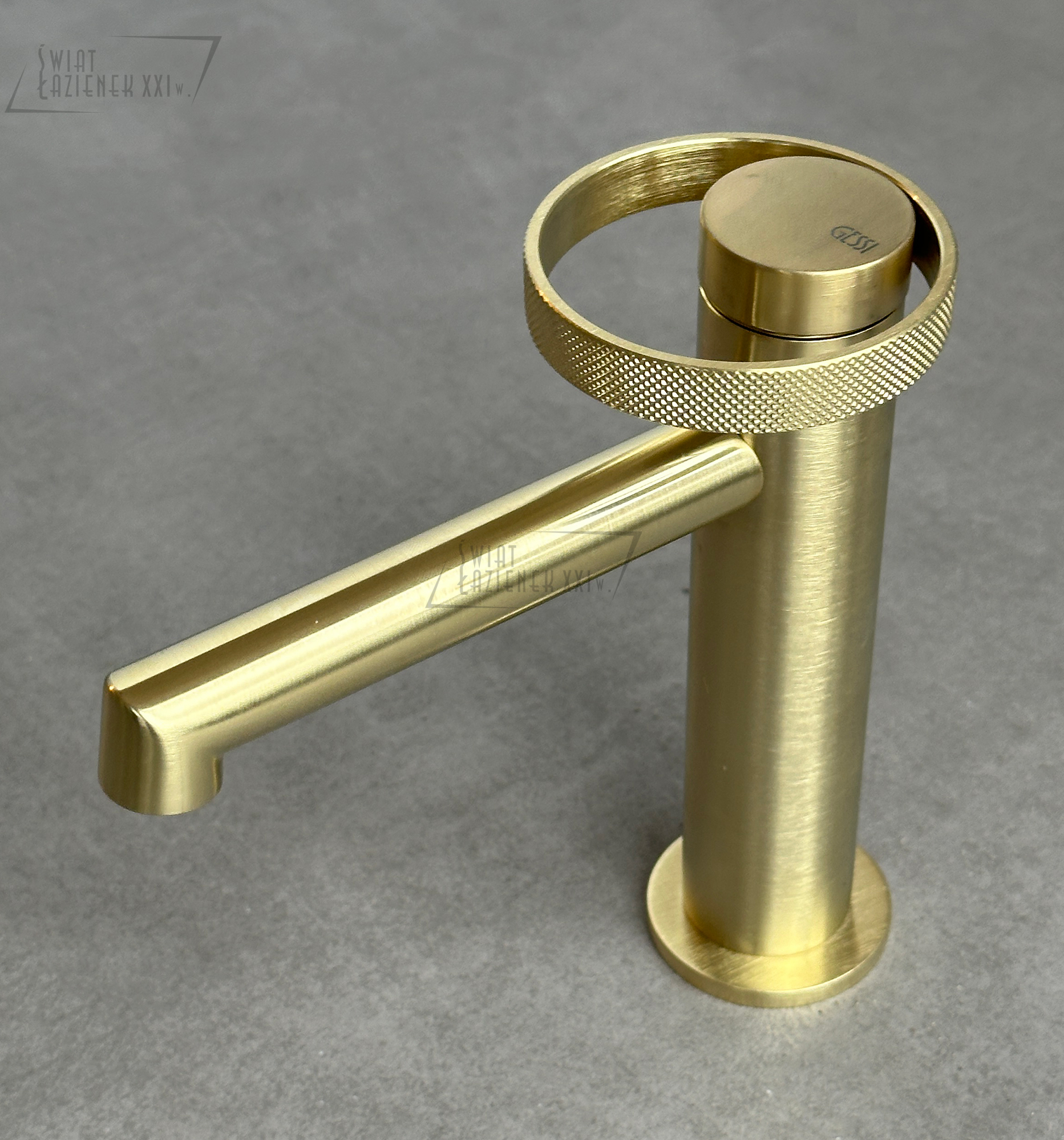 Gessi Anello Bateria umywalkowa brushed brass pvd 63302.727