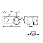 Gessi Anello Bateria wannowa/prysznicowa ścienna z przełącznikiem 2-drożnym część zewnętrzna chrom 63379.031