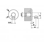 Gessi Anello Przyłącze wody chrom 63469.031