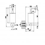 Gessi Anello Uchwyt ścienny na biały dozownik mydła chrom 63713.031