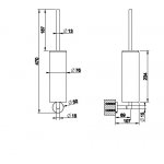 Gessi Anello Uchwyt ścienny na szczotkę z białą ceramiką chrom 63719.031