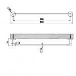 Gessi Anello Wieszak na ręczniki ścienny 60 cm chrom 63803.031