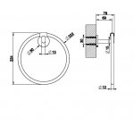 Gessi Anello Wieszak na ręcznik ścienny ⌀22,2 cm chrom 63809.031