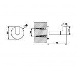 Gessi Anello Wieszak na szlafrok ścienny chrom 63721.031