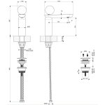 Gessi Perle Bateria umywalkowa z korkiem klik klak copper brushed pvd/murano sfaccettato 74251.708