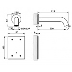 Gessi CESELLO Mieszacz ścienny elektroniczny element zewnętrzny steel brushed 54415.239