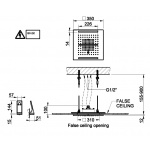 Gessi Colour Deszczownica sufitowa 350x350 mm polished steel 57827.238 / 57827238