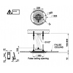 Gessi Colour Wykończenie deszczownicy sufitowej okrągłej Ø 350 mm Biały 57878.279 / 57878279