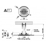 Gessi Colour Wykończenie deszczownicy sufitowej okrągłej Ø 500 mm Biały 57980.279 / 57980279