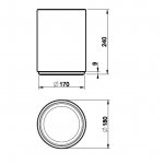 Gessi Cono Kosz na śmieci (biały) chrom 45590.031