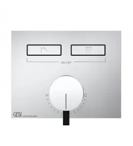 Gessi Hi-Fi Części zewnętrzne do baterii jednouchwytowej dla dwóch odrębnych funkcji, z przyciski włączania/wyłączania Chrom 63079.031
