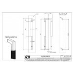 Gessi Diamantato Podwójny uchwyt do drzwi prysznicowych 450 mm Chrom 67635.031