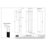 Gessi Diamantato Podwójny uchwyt do drzwi prysznicowych 600 mm Chrom 67637.031