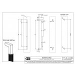 Gessi Diamantato Uchwyt do drzwi prysznicowych 450 mm Chrom 67625.031