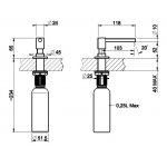 Gessi Dozownik kuchenny podblatowy chrom 29658.031