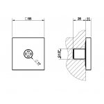 Gessi Dysza boczna ścienna podtynkowa chrom 32979.031