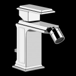Gessi Eleganza Bateria bidetowa jednootworowa z korkiem chrom 46007.031