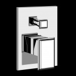 Gessi Eleganza Bateria wannowo-prysznicowa podtynkowa element zewnętrzny chrom 46079.031