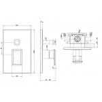 Gessi Eleganza Bateria wannowo-prysznicowa podtynkowa element zewnętrzny chrom 46079.031
