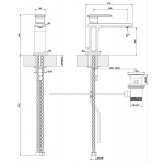 Gessi Eleganza Bateria umywalkowa jednootworowa z korkiem chrom 46001.031