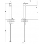 Gessi Eleganza Bateria umywalkowa jednootworowa bez korka chrom 46004.031