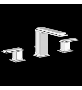 Gessi Eleganza Bateria umywalkowa 3-otworowa z korkiem chrom 46012.031