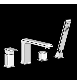 Gessi Eleganza Bateria wannowa 4-otworowa na brzeg wanny chrom 46037.031