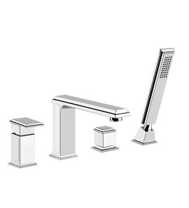 Gessi Eleganza Bateria wannowa 4-otworowa na brzeg wanny chrom 46037.031 W MAGAZYNIE