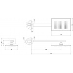 Gessi Eleganza Deszczownica z ramieniem ściennym chrom 46148.031