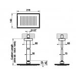 Gessi Eleganza Deszczownica z ramieniem sufitowym chrom 46150.031
