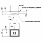 Gessi Eleganza Umywalka nablatowa/podblatowa 56x42 biała 46805.516