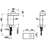 Gessi Equilibrio Półka do baterii umywalkowej nablatowa czarna 52015.299