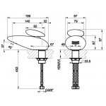  Gessi Equilibrio Bateria Umywalkowa jednouchwytowa brushed gold 52001.716